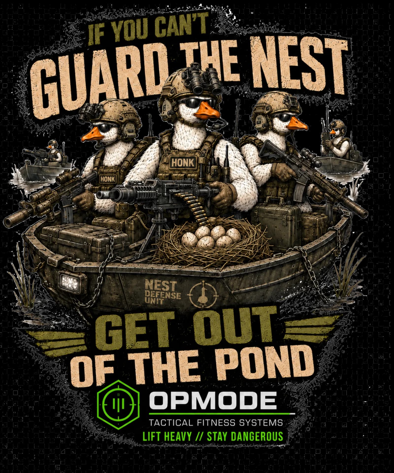 Goose Troop · Nest Defense Unit — if you can't guard the nest, get out of the pond